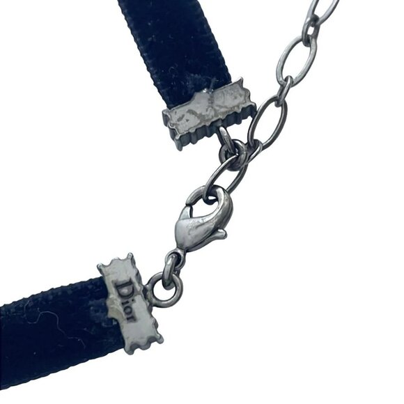 Auth DIOR/ChristianDior J'ADIOR - Black Silver Clear Velour Hardware Rhinestones - Picture 4 of 4